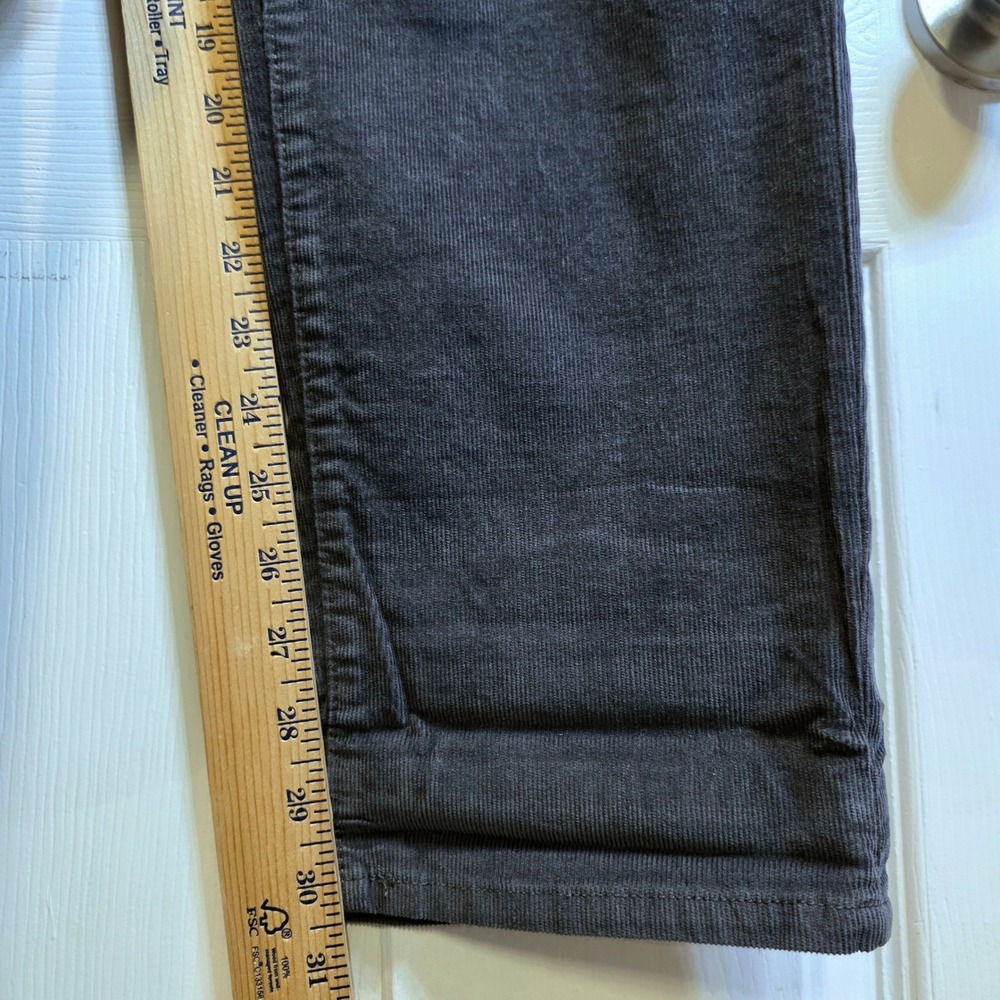 Eddie Bauer Corduroy Pants Boyfriend Slim Tapered Sz 16 Dark Gray Cotton Jeans - Picture 15 of 15